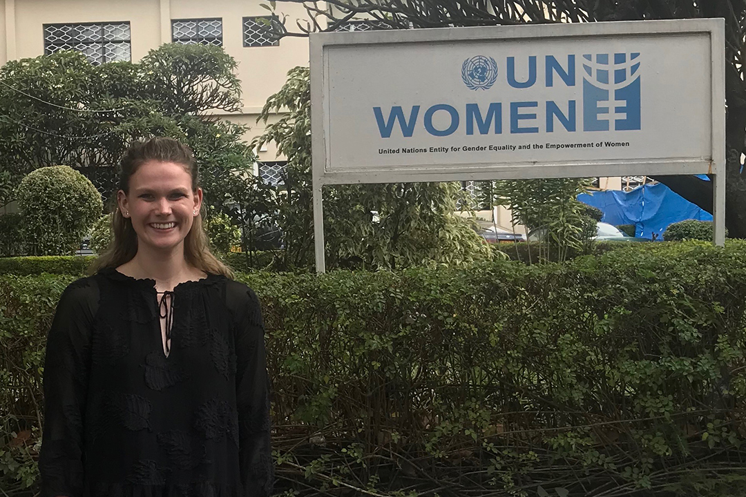 Joelle during a visit to UN Women Rwanda